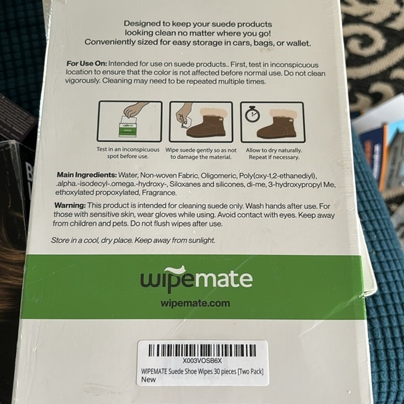 Lot of 3 Wipemate Suede Shoe Wipes X 90 Packets Boots Jackets Handbags Floral - Picture 2 of 2